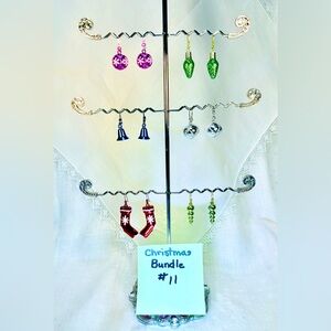 Handcrafted Gift Pierced Earrings Bundle 6 Colors & Styles Nostalgic Colorful